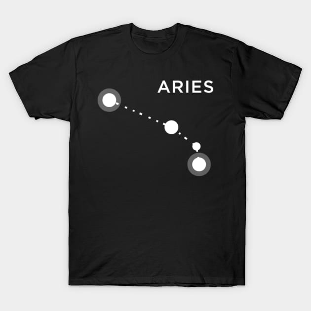 Aries Zodiac Constellation Sign T-Shirt by writewin